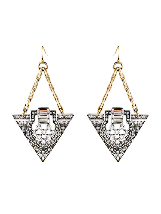 Triangle Deco Drop Earrings Hello Supply Modern Jewelry