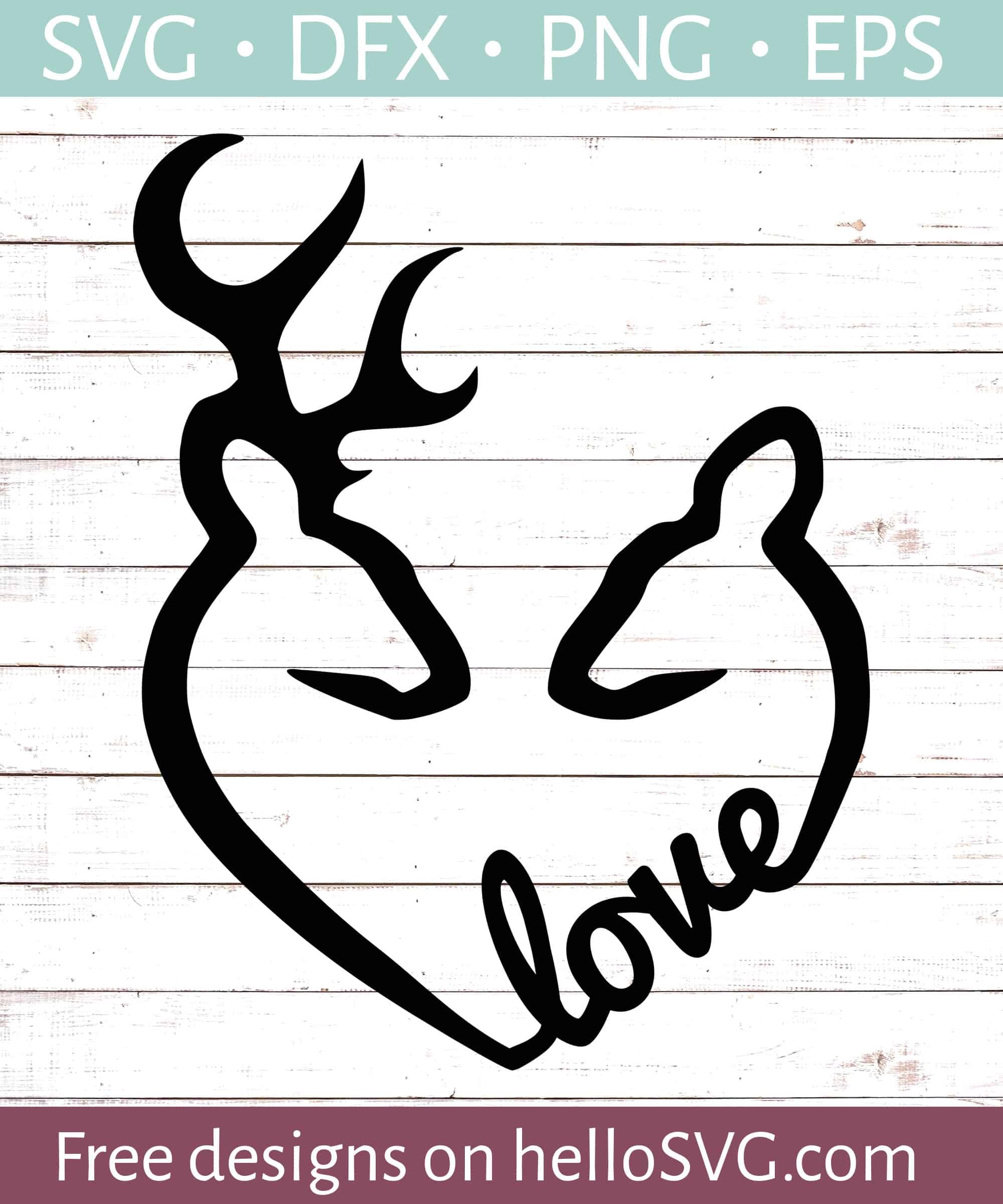Deer Love SVG Free SVG files