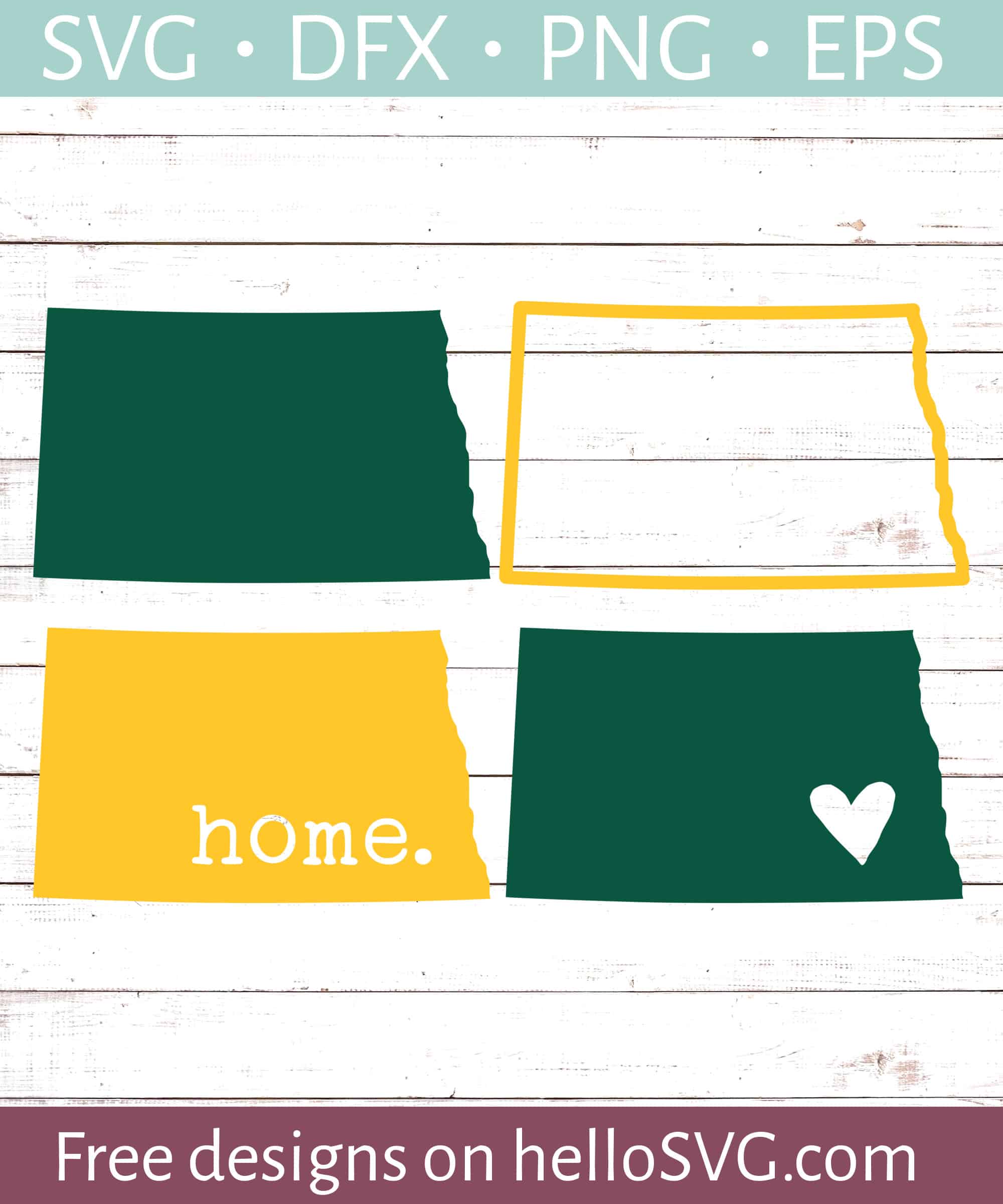 North Dakota Heart Svg ND Svg North Dakota DXF North Dakota Svg Cut