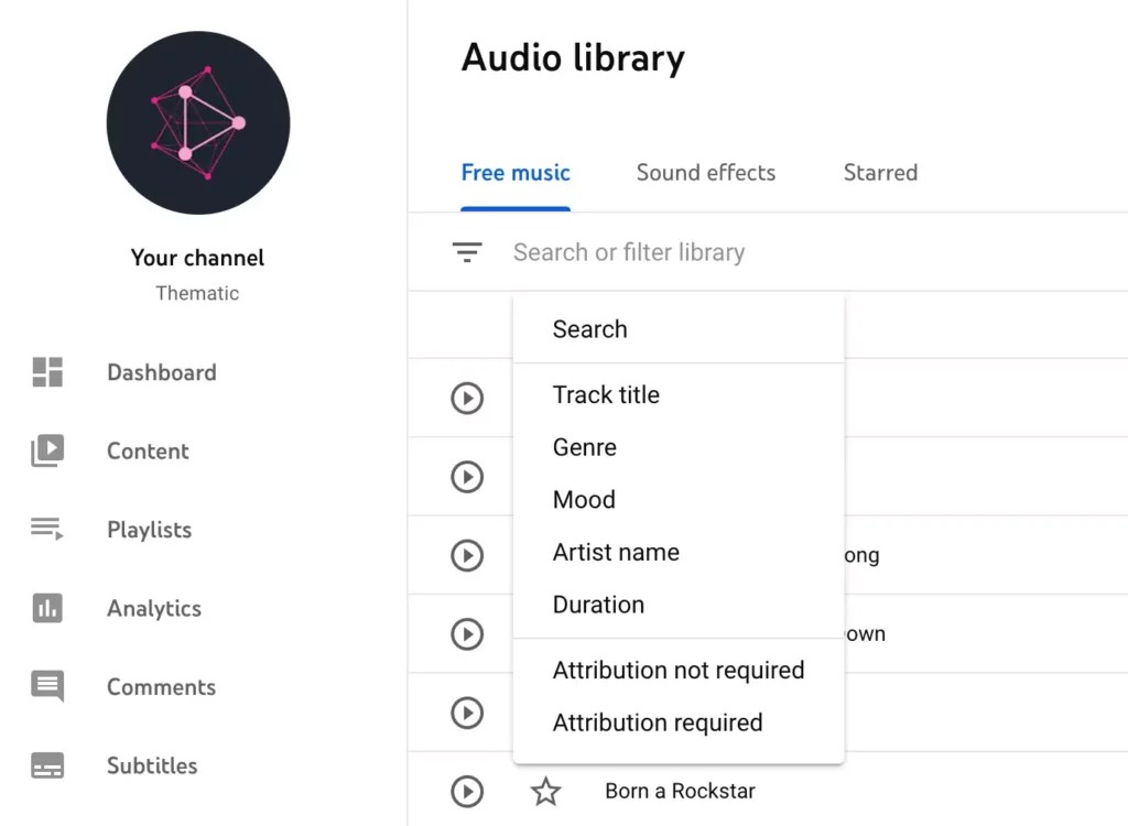 YouTube Audio Library Download Free Music for Videos