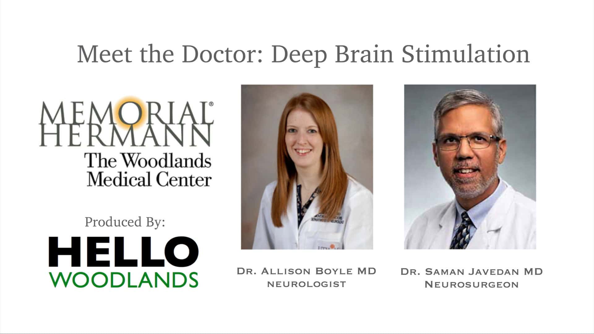Meet the Doctor Deep Brain Stimulation at Memorial Hermann The