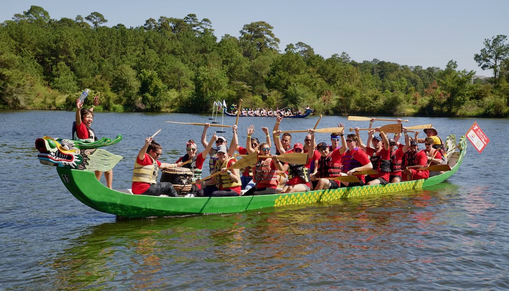 The 23rd Annual Woodlands Family YMCA Dragon Boat Team Challenge begins Hello Woodlands