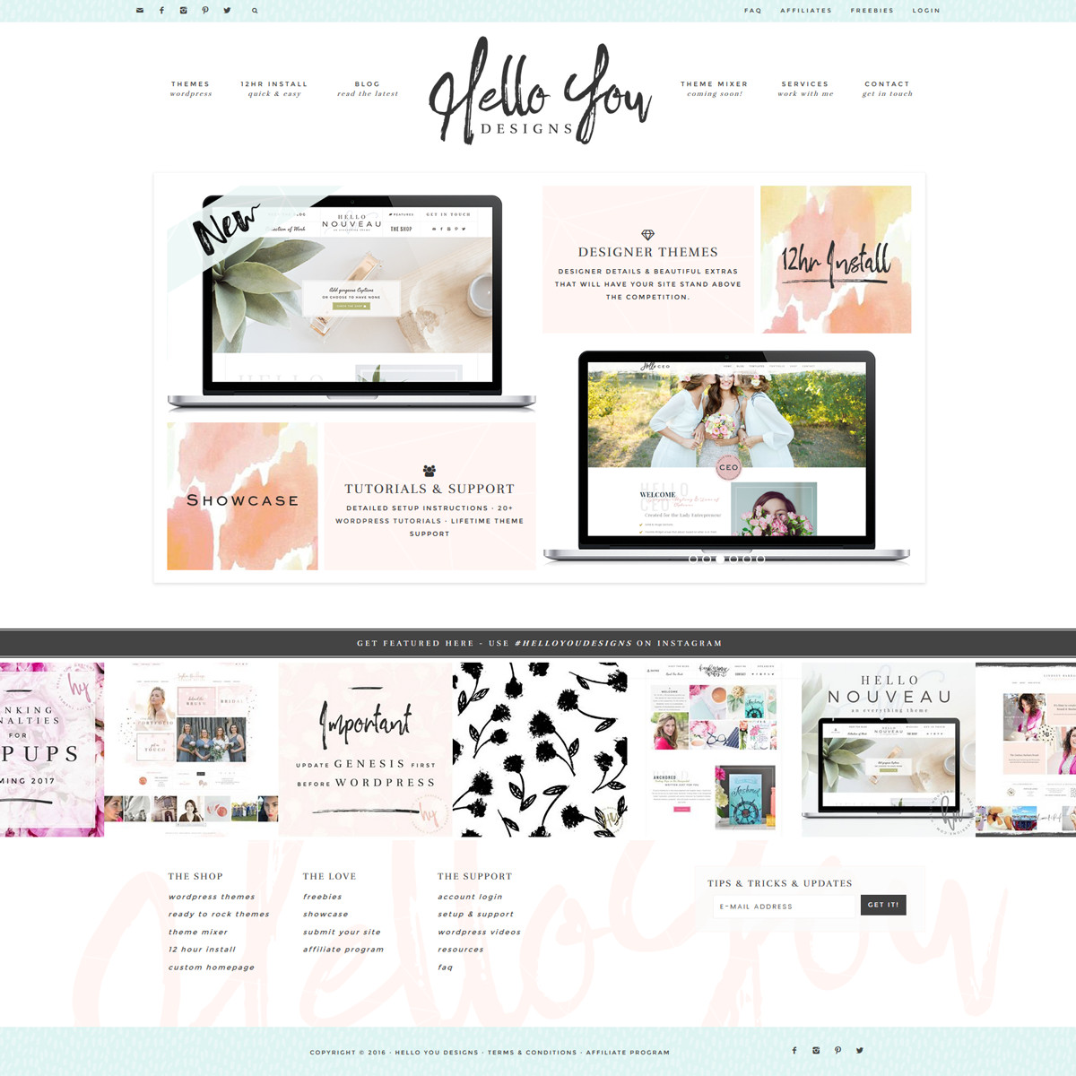 Introducing the Theme Mixer Hello You Designs