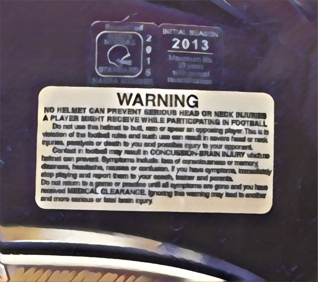 34 Football Helmet Warning Label Labels For Your Ideas