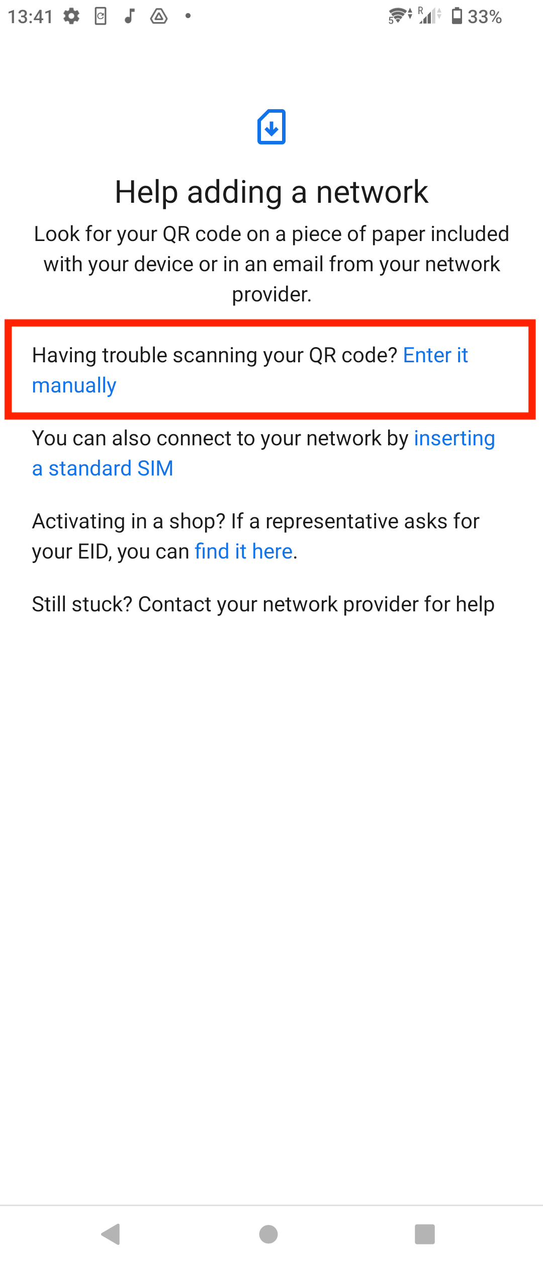 How to Install an eSIM Manually on a Sony Device Blue Islands eSIM by