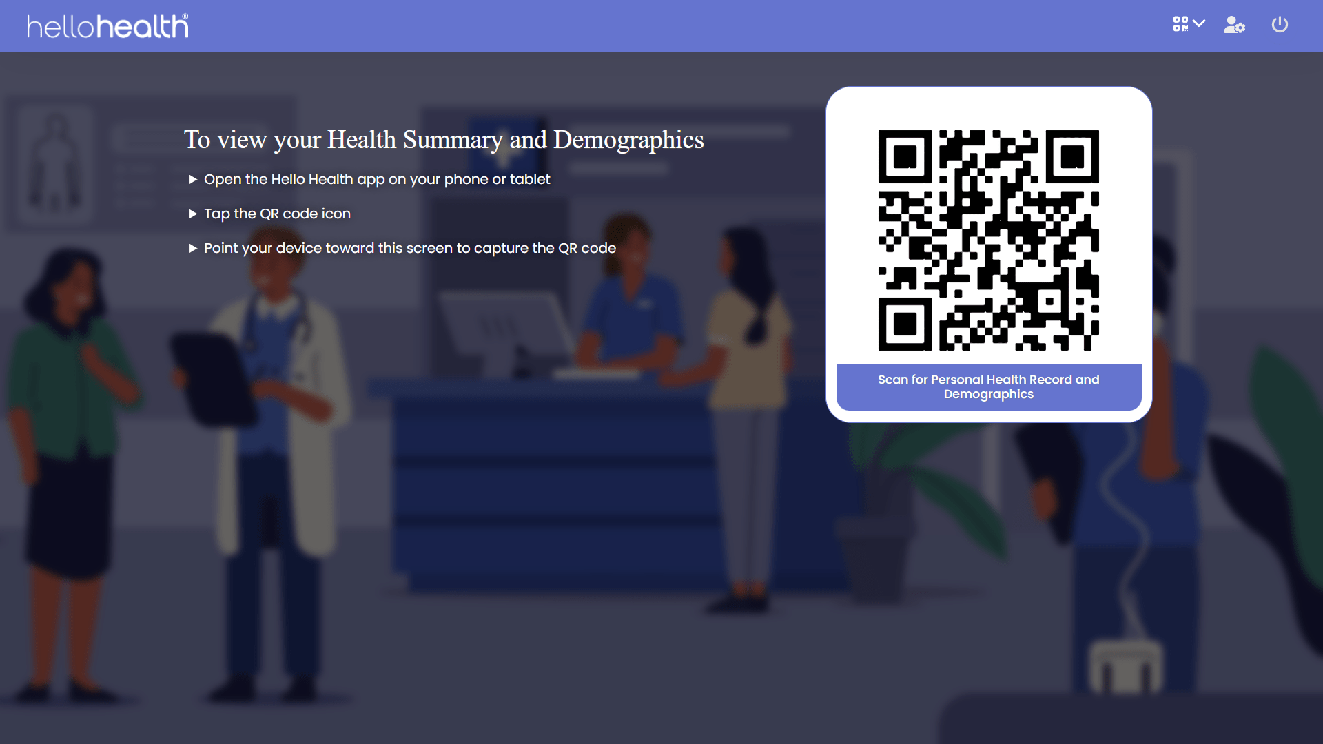 Scan for Patient Health Records HelloHealth Academy