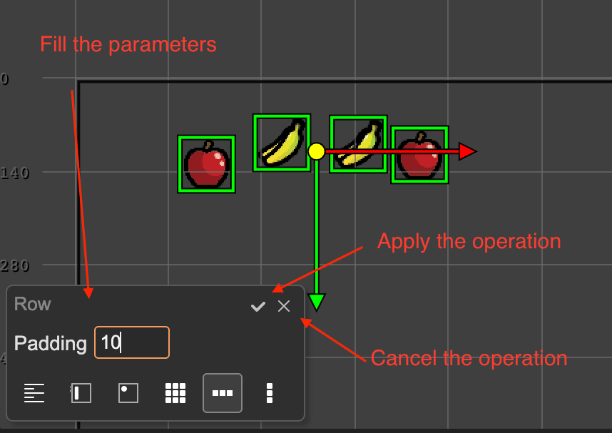Layout tools — Phaser Editor 2D Help