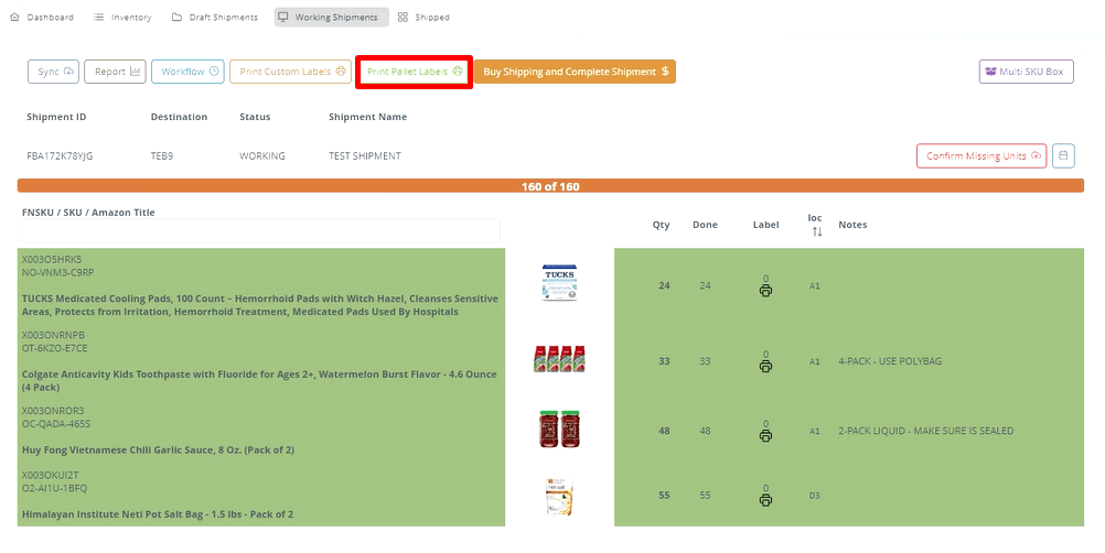 24. How to Print Pallet Labels 2D Workflow