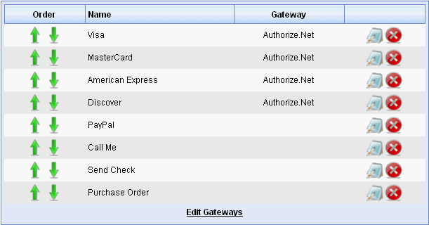 What are all of the different payment methods