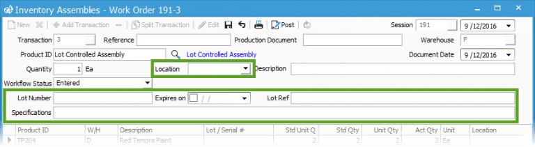 Building Custom/Process Assembly Products Acctivate Help