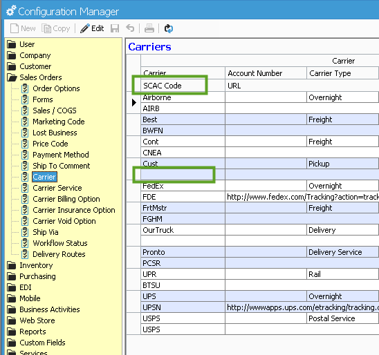 Why am I unable to select a carrier in Package Manager?