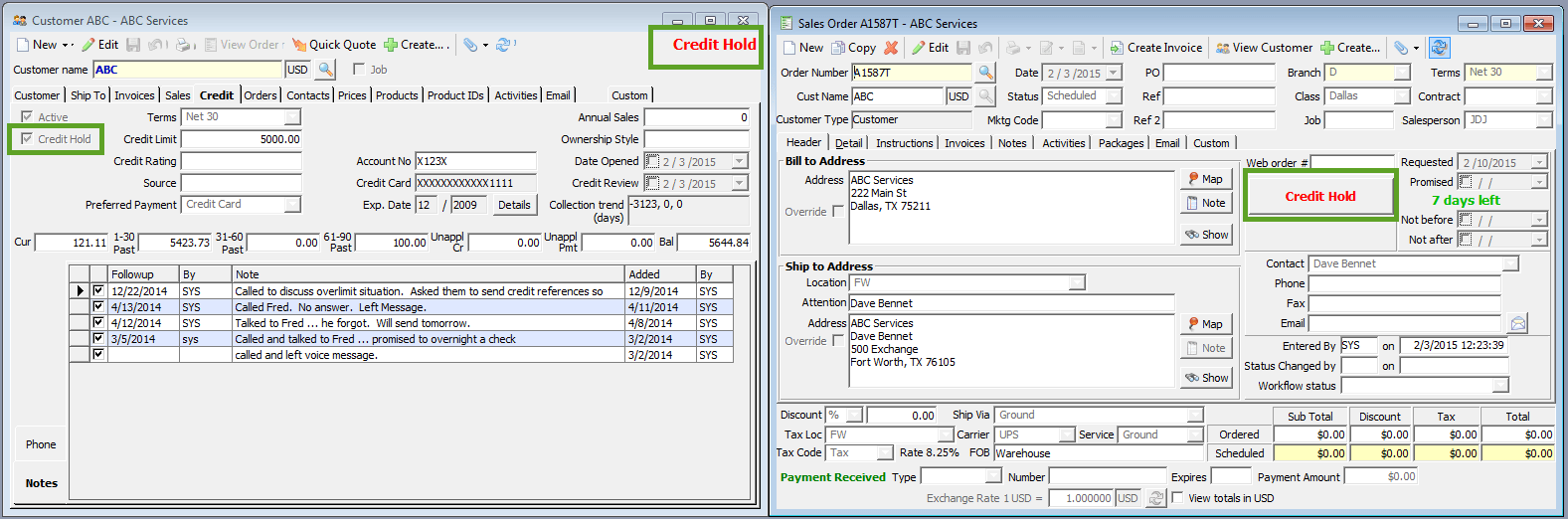 Credit Hold vs. Over Limit vs. Overdue ACCTivate! Help