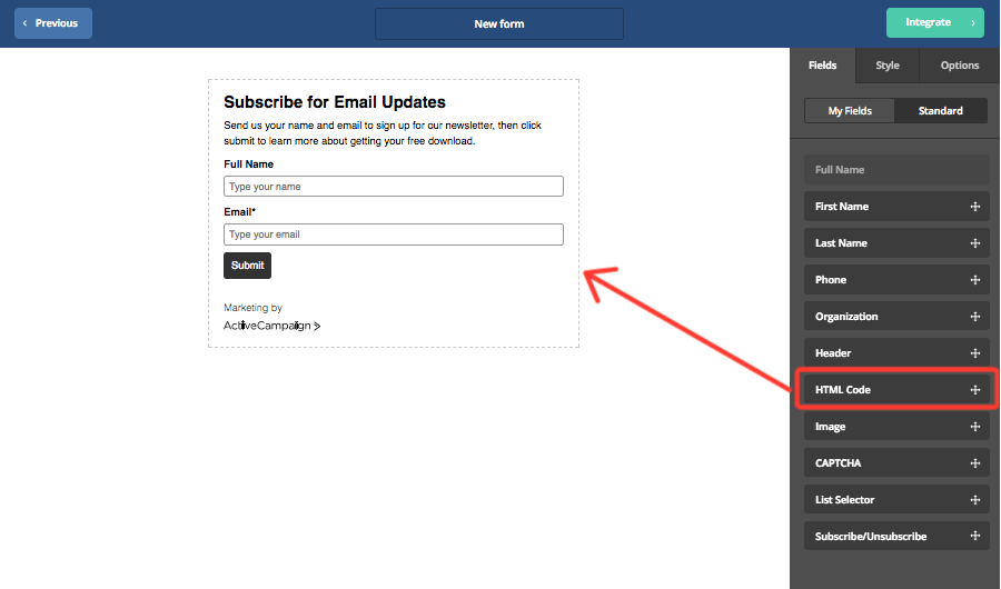 Tips for using HTML and CSS in your forms ActiveCampaign Help Center