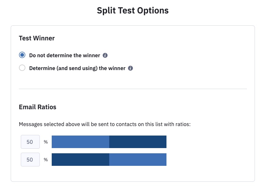 How to create a split test email campaign ActiveCampaign Help Center