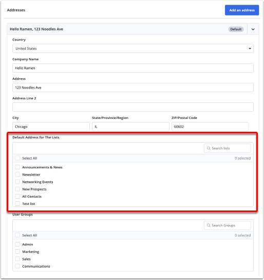 Add a physical address to your ActiveCampaign account ActiveCampaign