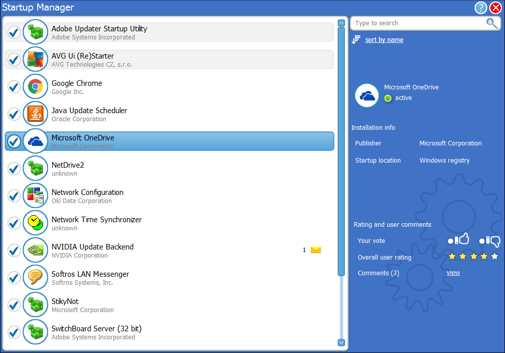 Startup Manager Advanced Uninstaller PRO