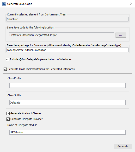 Delegate Code Generation