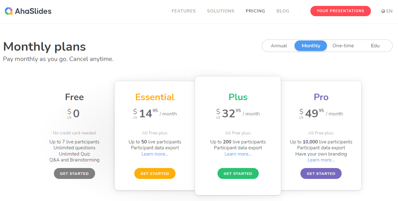 Monthly Subscriptions