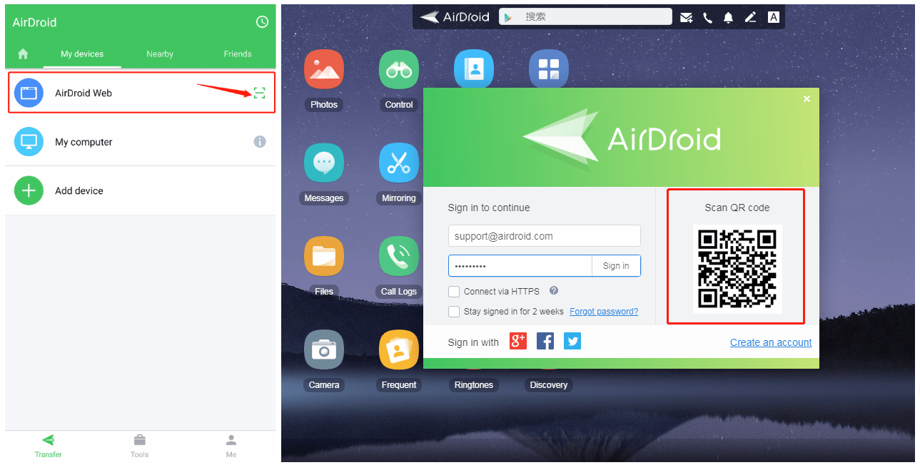 AirDroid Personal Web Client Overview AirDroid Support Center