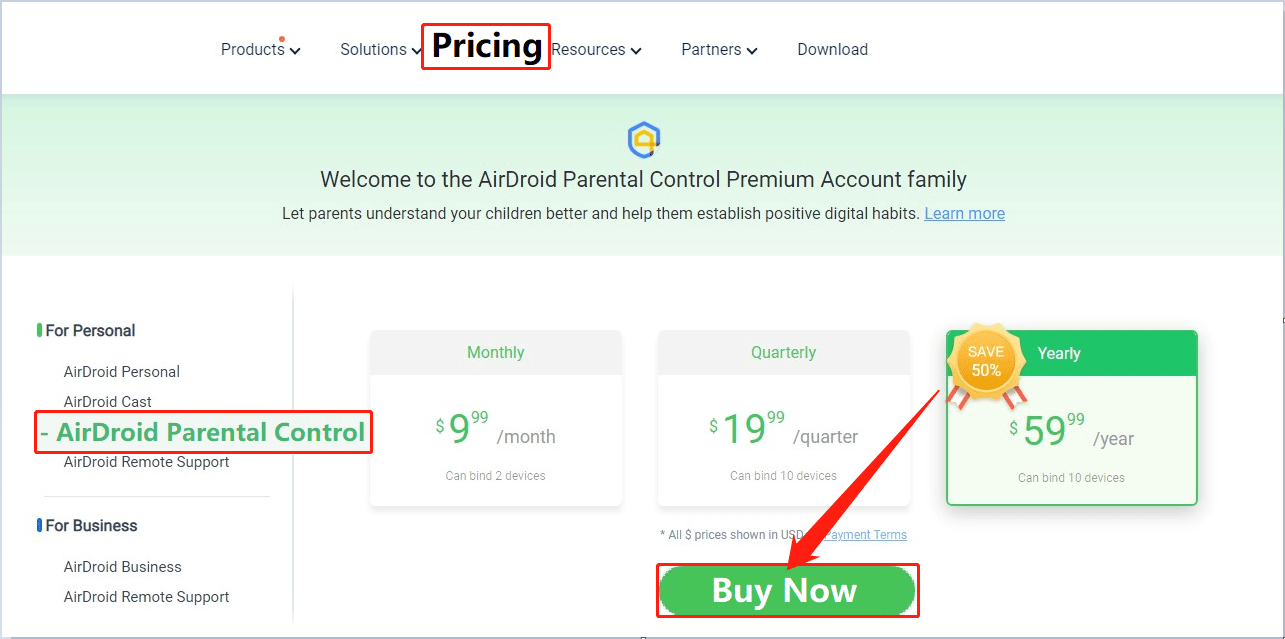 How to subscribe AirDroid Parental Control Premium? AirDroid Support