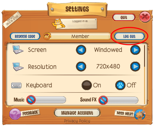 How do I switch accounts? Animal Jam