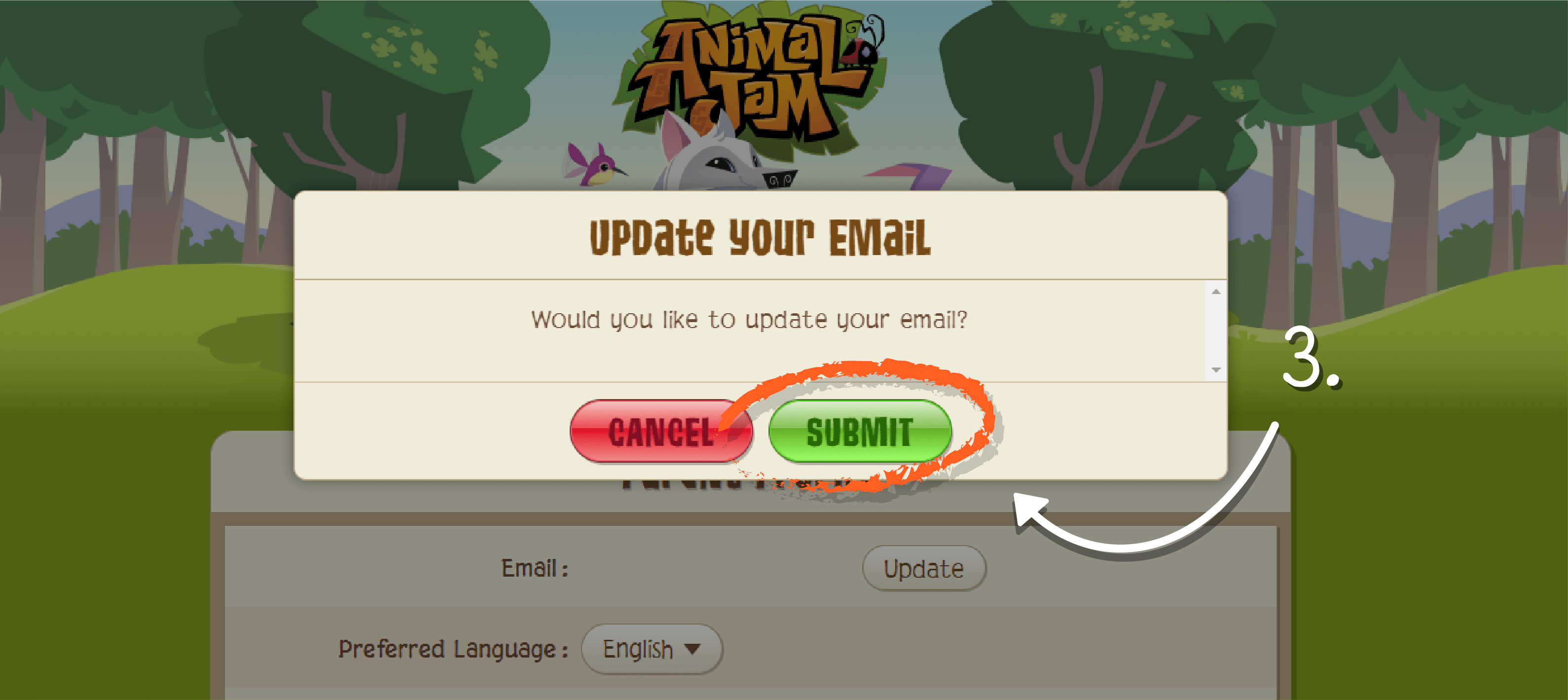 How do I change my Parent Email? Animal Jam