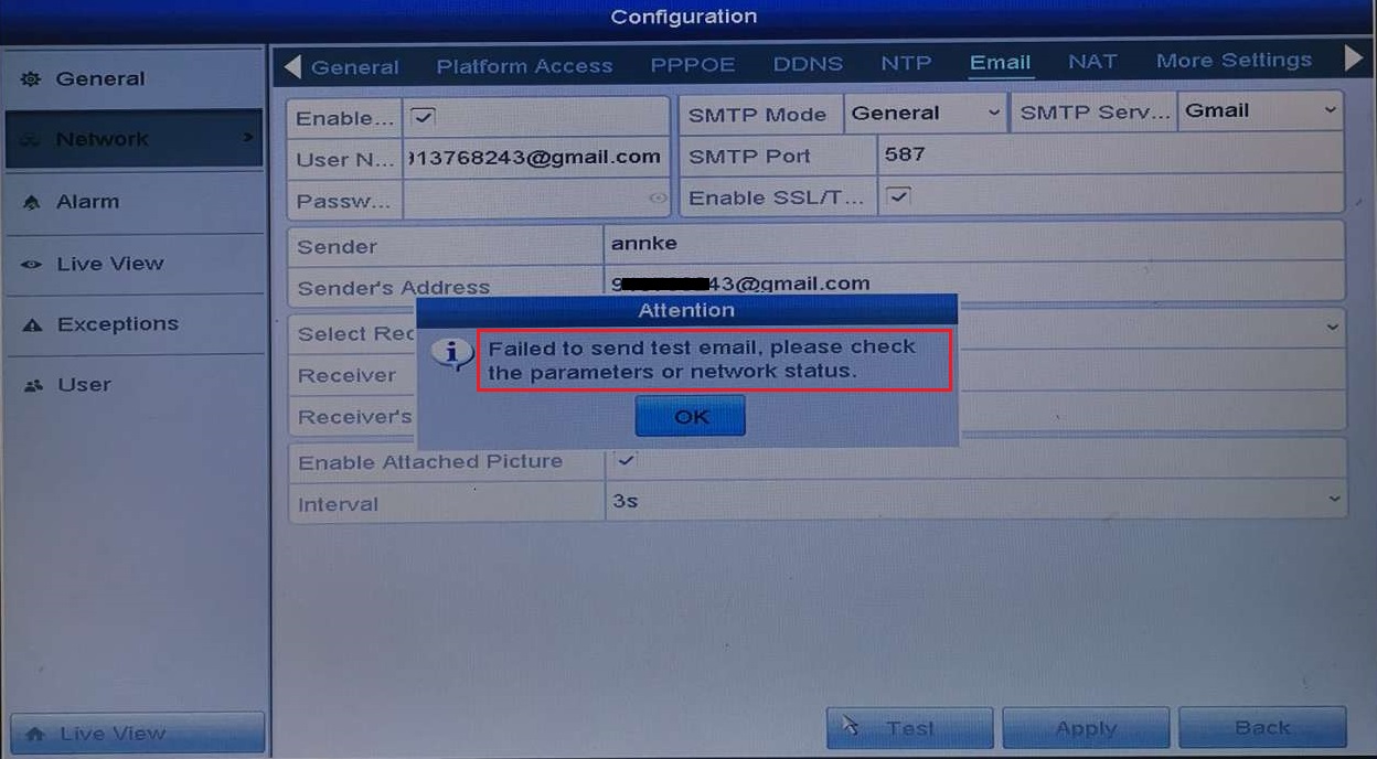 Troubleshooting Email Test Failed on ANNKE DVR/NVR ANNKE Help Center