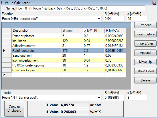UValue Calculator (Tool)