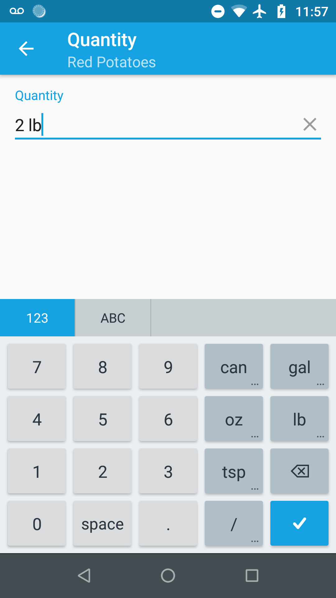 How do I enter quantity information for an item? AnyList Help