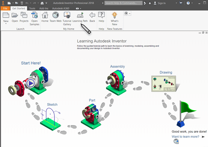 Get Started Tutorials Inventor LT 2019 Autodesk