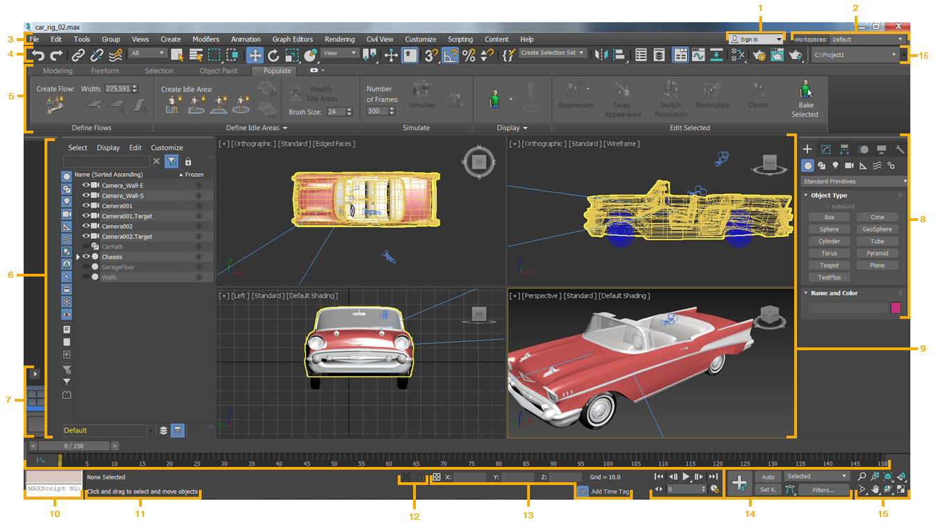 3ds Max Interface Overview 3ds Max 2021 Autodesk Knowledge Network