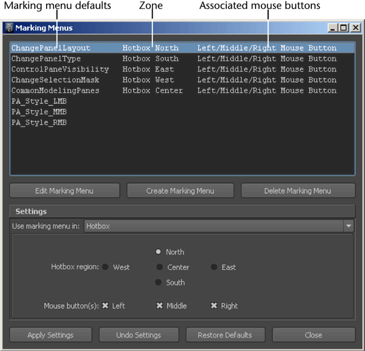 Marking Menu Editor Maya 2022 Autodesk Knowledge Network