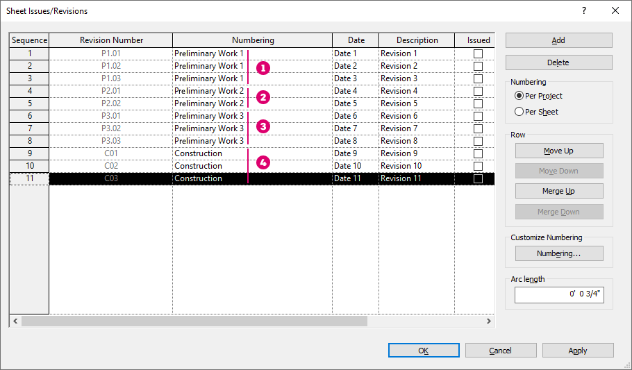 Custom Revision Numbering