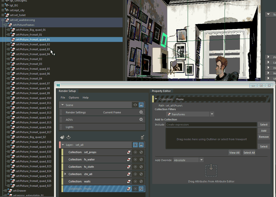 Prune objects with collections