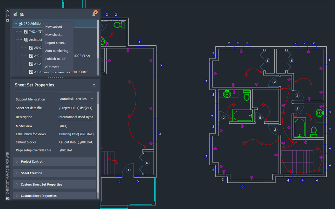AutoCAD web application Help About Sheet Set Manager for  Autodesk
