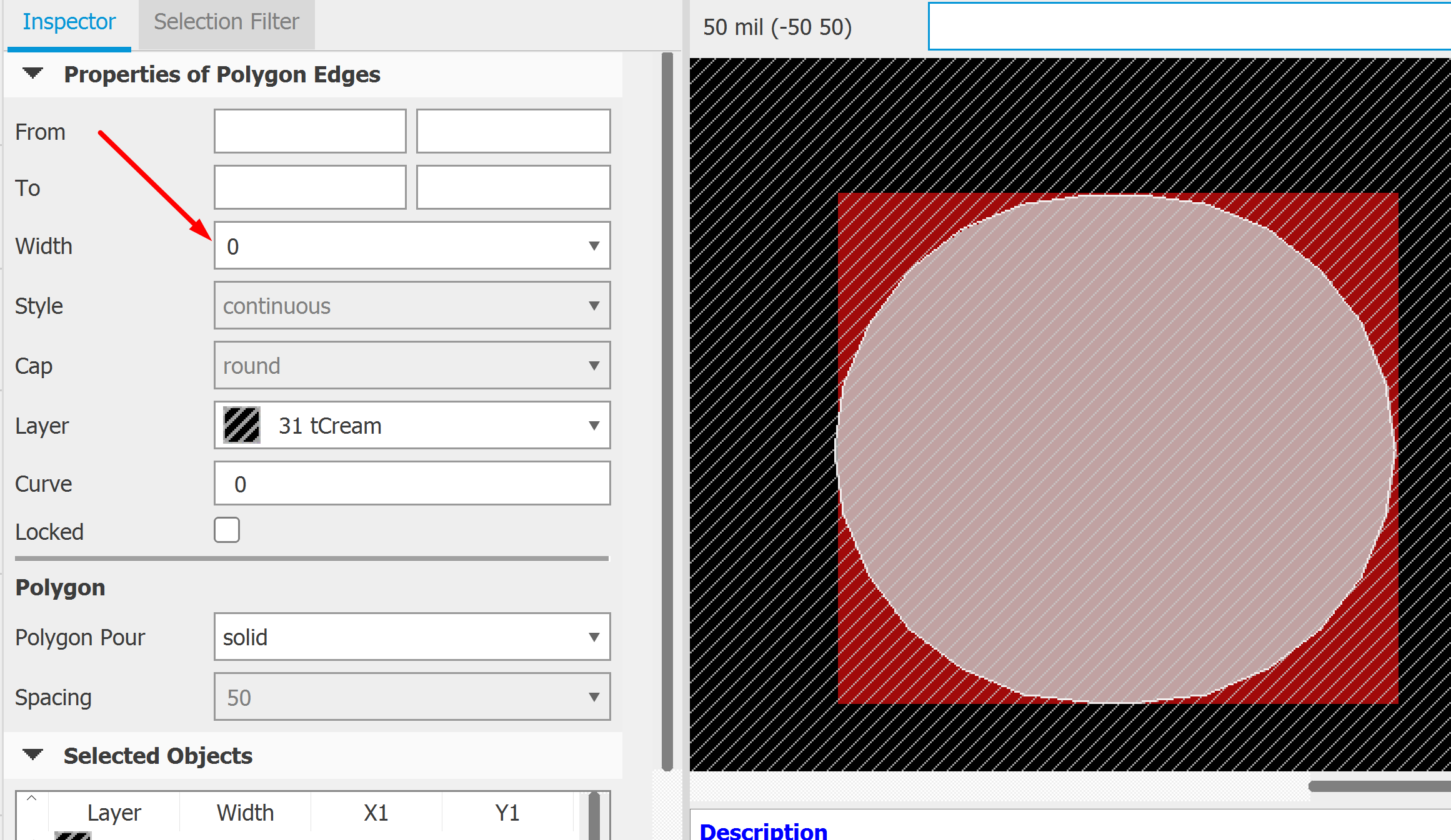 In Fusion 360 shape of the footprint created in EAGLE is different