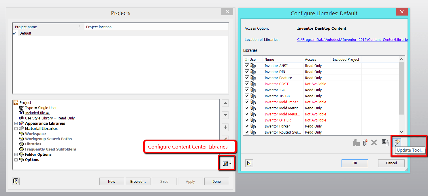 How to migrate custom content center libraries in Inventor