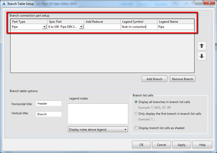 AutoCAD Plant 3Dヘッダ配管の外側にスタブインを描画