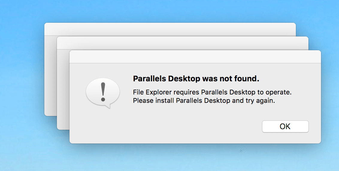 Parallels Desktop Not Found