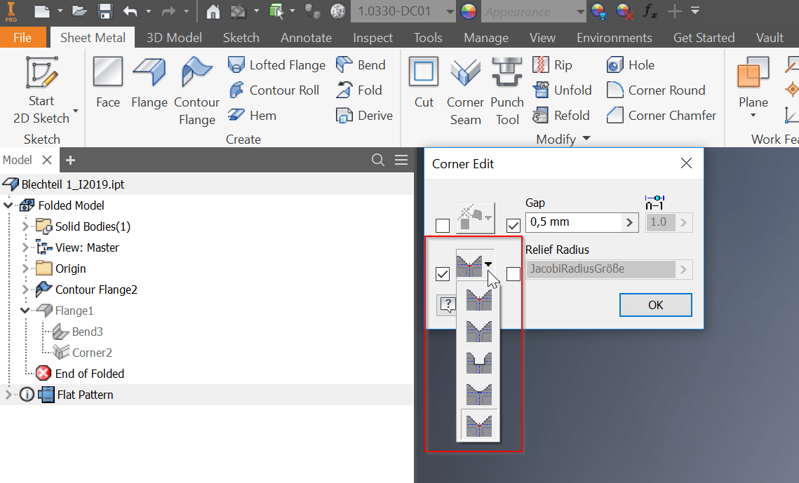 "The replacement radius specified is bigger than the maximum radius" message appears when