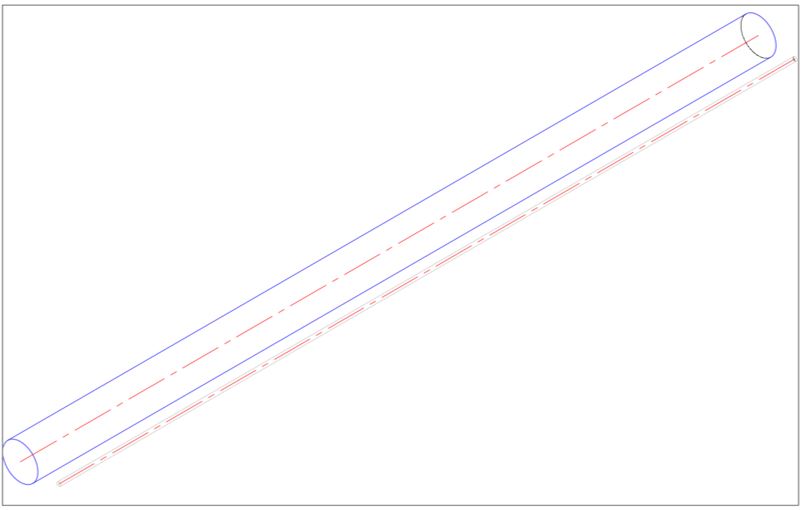 How to display small bore pipe as single line on orthographic drawings