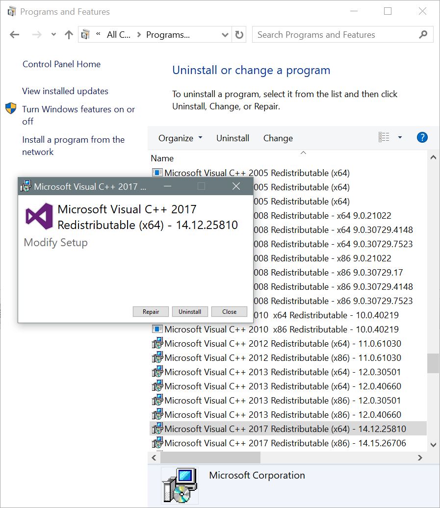 Autodesk 제품을 실행할 때 "VCRUNTIME140_1.dll이(가) 없어 코드 실행을 진행할 수 없습니다..." 발생