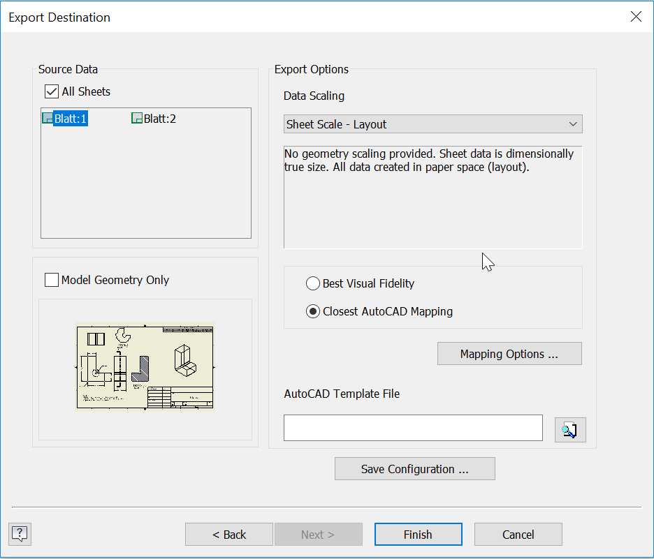 Export from Inventor drawing to AutoCAD DWG changes the drawing units