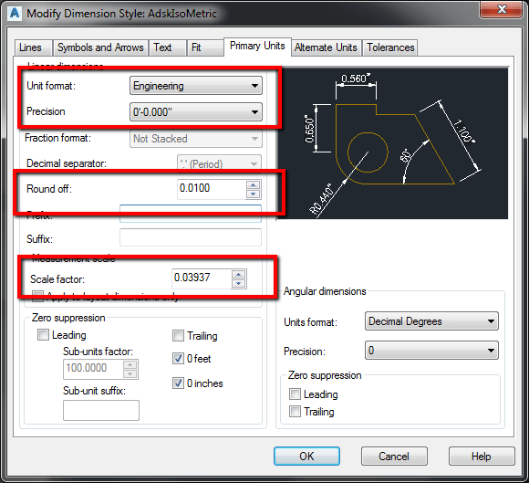 How to create an isometric drawing with Imperial units dimensions from