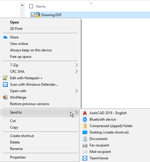 How to open a DXF/DWG file with a certain AutoCAD version by doubleclick