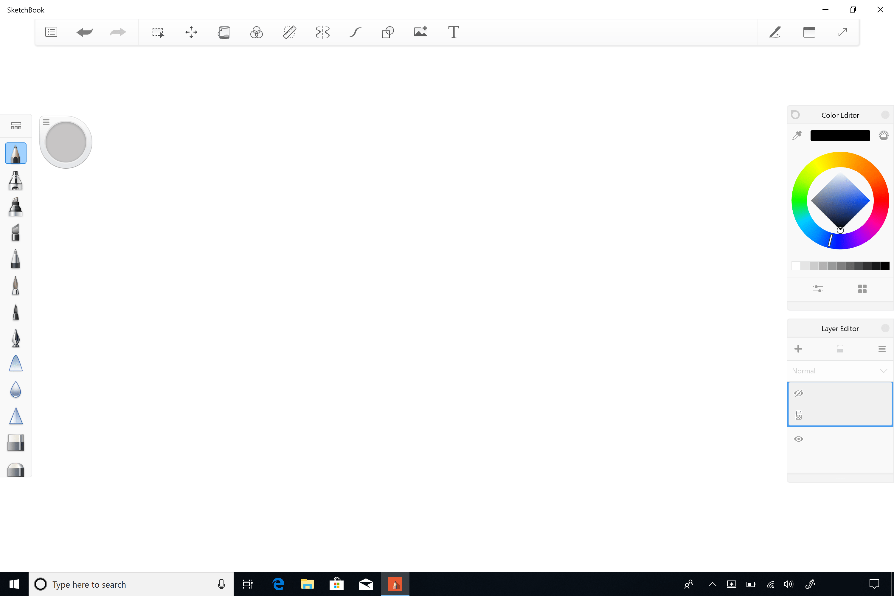 Menu bar is missing in Sketchbook