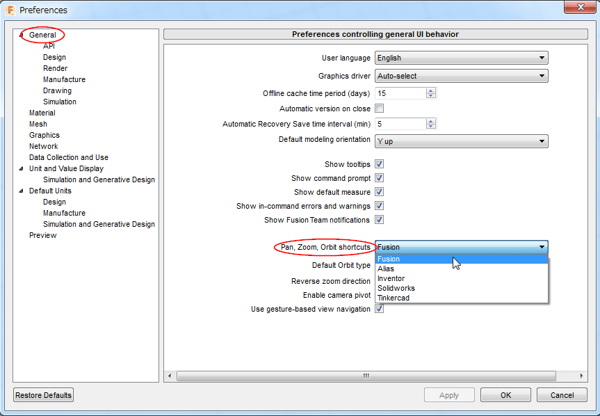 Unable to Pan, Zoom, or Orbit with mouse or trackpad in Fusion