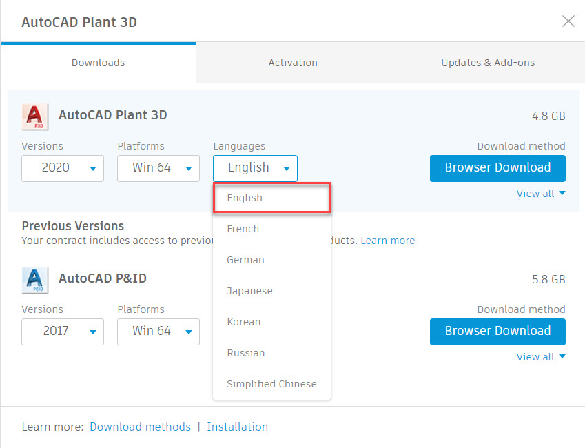 How to change AutoCAD Plant 3D language AutoCAD Plant 3D 2020