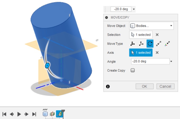 Unable to rotate an object around a random axis in Fusion 360 Fusion