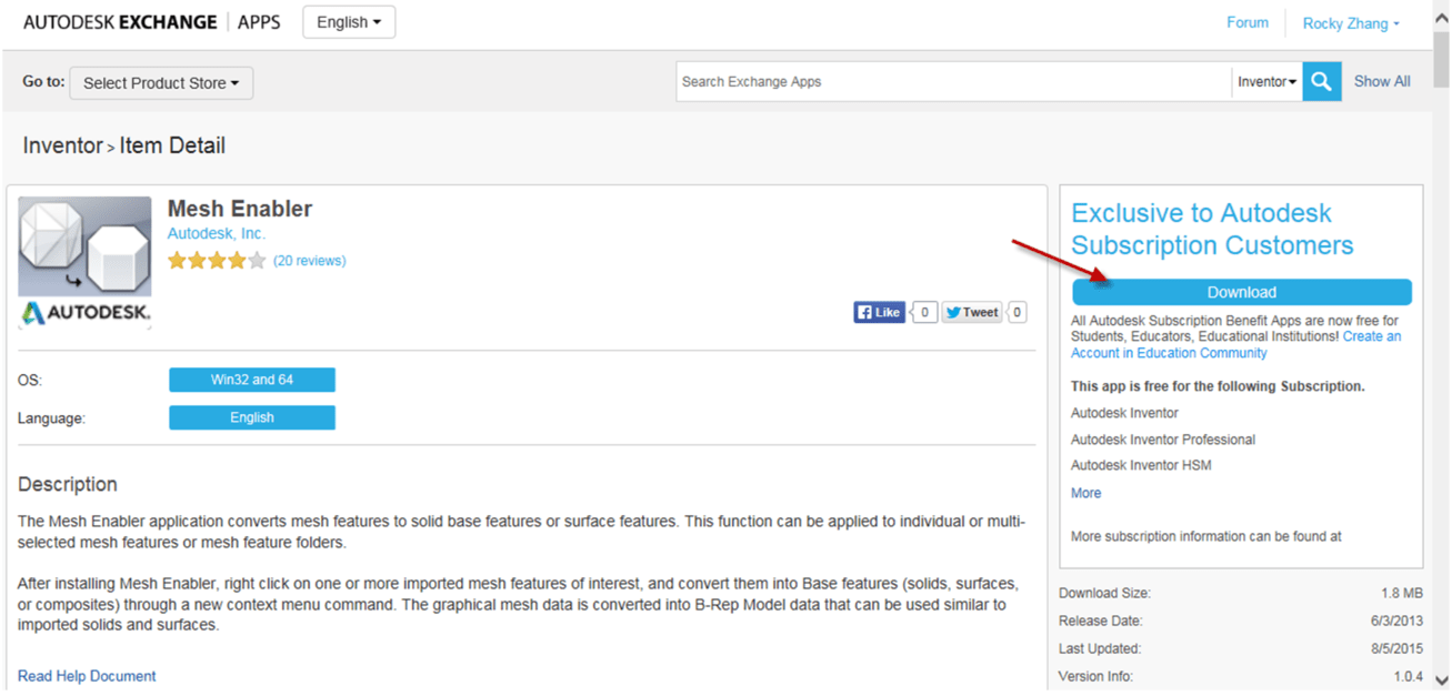 Inventor用Mesh Enablerアドインをインストールする方法